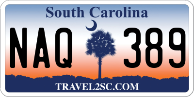 SC license plate NAQ389