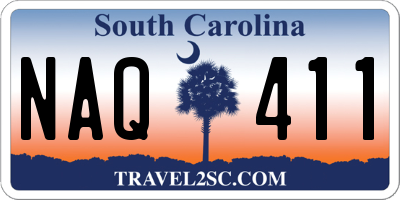 SC license plate NAQ411