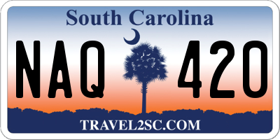SC license plate NAQ420