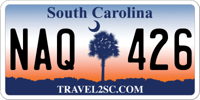 SC license plate NAQ426