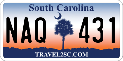 SC license plate NAQ431