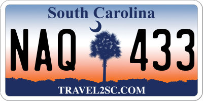 SC license plate NAQ433