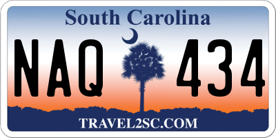 SC license plate NAQ434