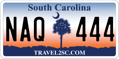 SC license plate NAQ444