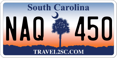 SC license plate NAQ450