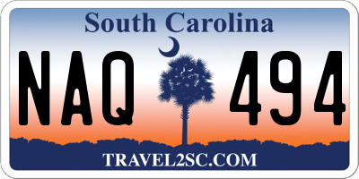 SC license plate NAQ494