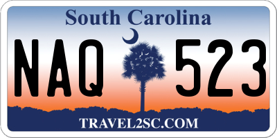 SC license plate NAQ523