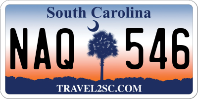 SC license plate NAQ546