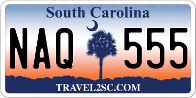 SC license plate NAQ555