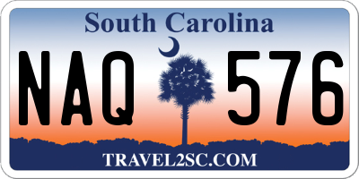 SC license plate NAQ576