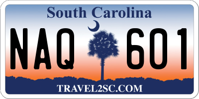 SC license plate NAQ601