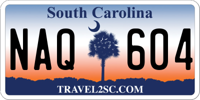 SC license plate NAQ604