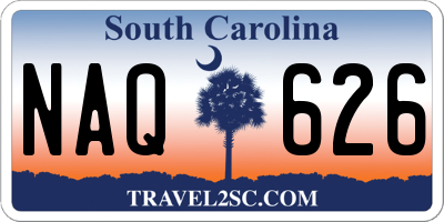 SC license plate NAQ626