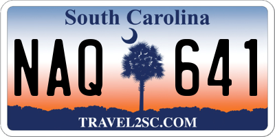 SC license plate NAQ641