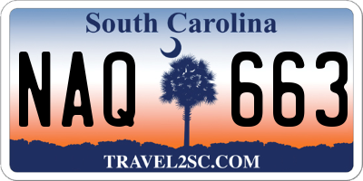 SC license plate NAQ663