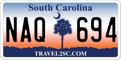 SC license plate NAQ694