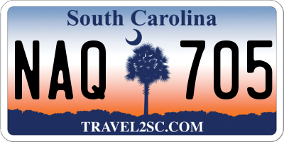 SC license plate NAQ705