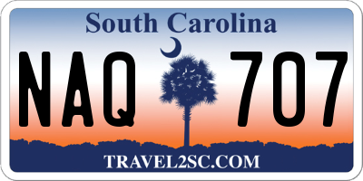 SC license plate NAQ707