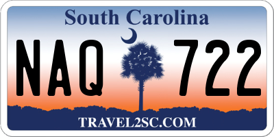 SC license plate NAQ722