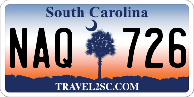 SC license plate NAQ726
