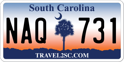 SC license plate NAQ731