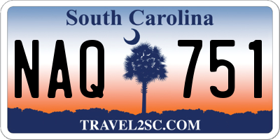 SC license plate NAQ751