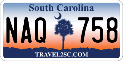 SC license plate NAQ758