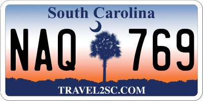 SC license plate NAQ769