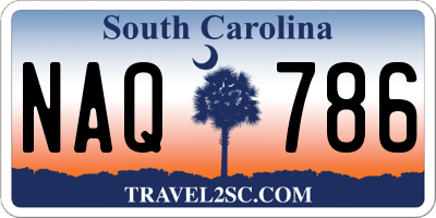 SC license plate NAQ786
