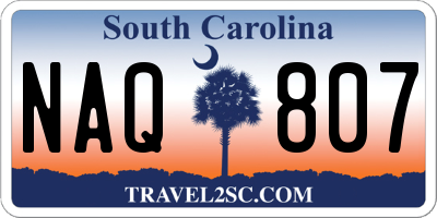 SC license plate NAQ807