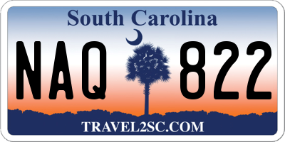 SC license plate NAQ822