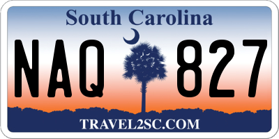 SC license plate NAQ827