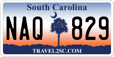SC license plate NAQ829