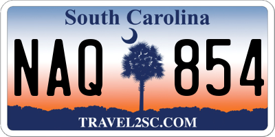 SC license plate NAQ854
