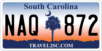 SC license plate NAQ872
