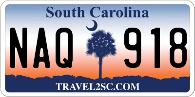 SC license plate NAQ918