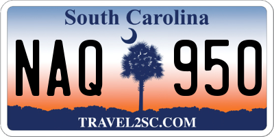 SC license plate NAQ950