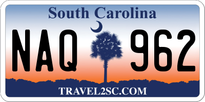 SC license plate NAQ962