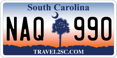 SC license plate NAQ990