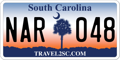 SC license plate NAR048