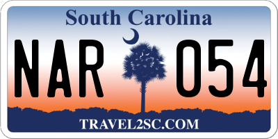 SC license plate NAR054