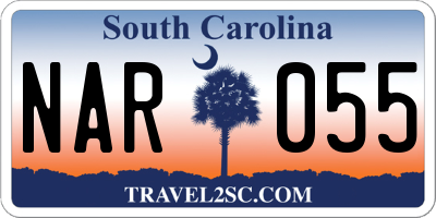 SC license plate NAR055