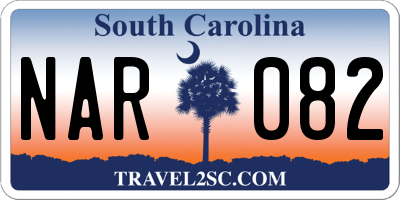 SC license plate NAR082