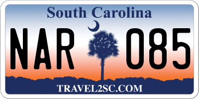 SC license plate NAR085