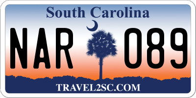 SC license plate NAR089