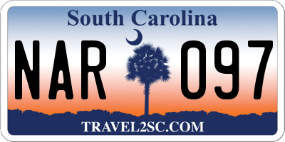 SC license plate NAR097