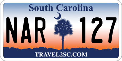 SC license plate NAR127