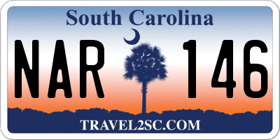 SC license plate NAR146