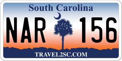 SC license plate NAR156