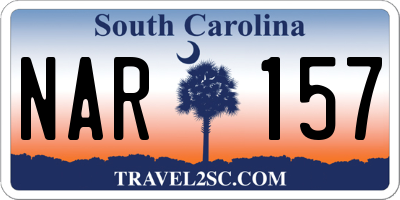 SC license plate NAR157